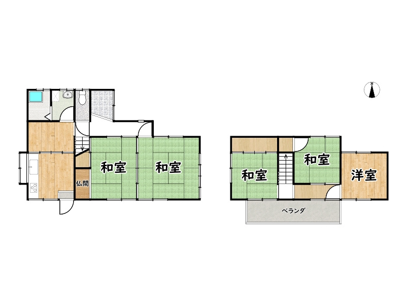 揖保郡太子町福地/中古戸建の間取り