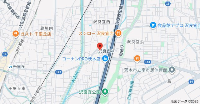 セジュール南茨木の地図
