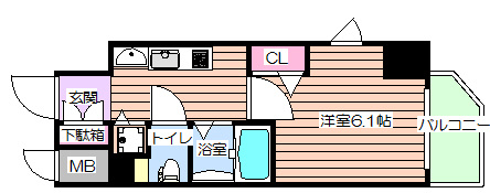【間取り】 | プレサンス堺筋本町フィリア