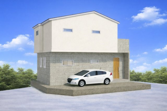 富田町5丁目Bプラン　建築条件付土地の外観パース|【外観/イメージパース】