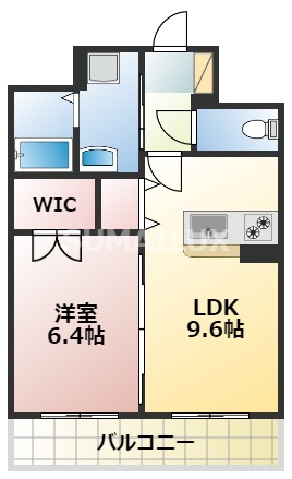 熊本市東区御領８丁目の賃貸マンションの間取り