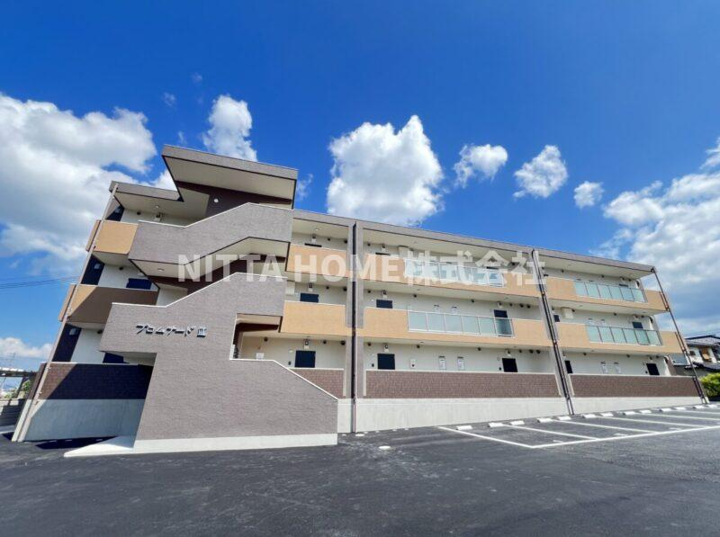 プロムナードⅢの外観|２０２５年８月に完成の築浅物件です◎