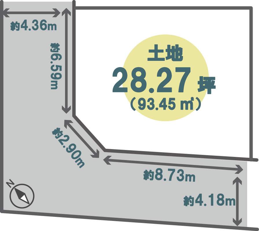 富田町5丁目　建築条件無土地
