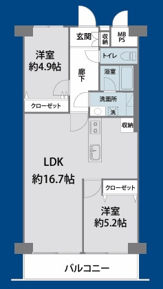 【間取り】 | 洋伸竹ノ塚マンション