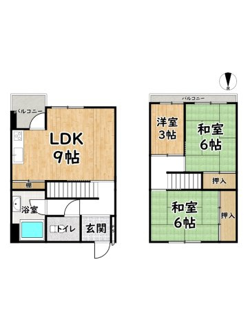 京口団地1号棟の間取り