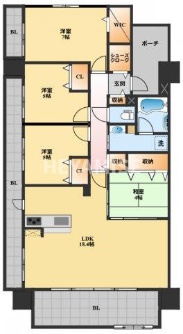 エイルマンション東長崎の間取り