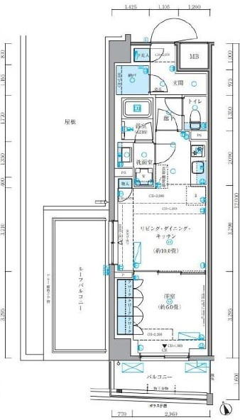 パークアクシス文京本郷の間取り