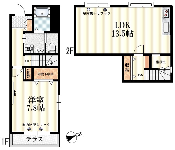 コート　アゼリアの間取り|★角部屋♪メゾネットタイプの１ＬＤＫ★