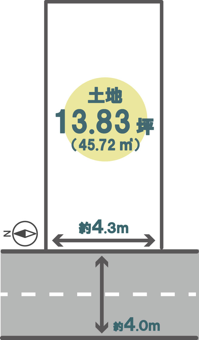庄所町　建築条件無土地の区画図