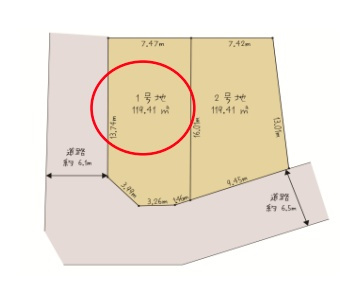 神戸市垂水区小束山　新築一戸建ての区画図|全2区画