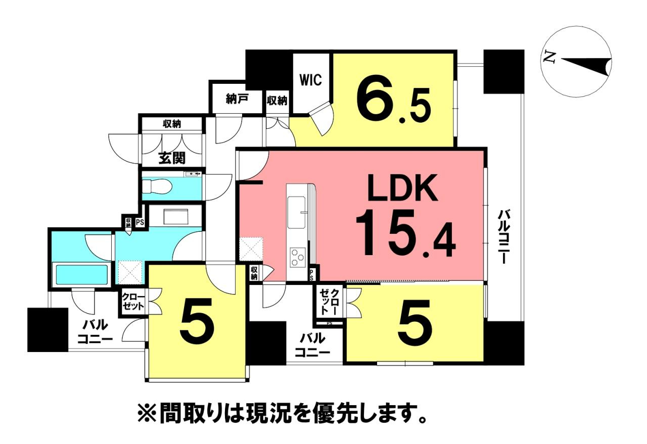 セントラルレジデンス高知中央公園の間取り