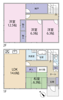 【間取り】 | 安芸郡熊野町城之堀九丁目　戸建 | 令和8年3月上旬リフォーム完了