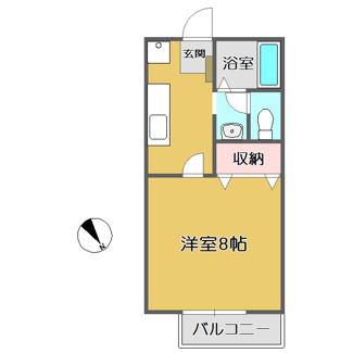 【間取り】 | Ⅰ・Ｓ・Ｋスクエア | 1Ｋ