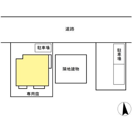 三輪三丁目戸建の区画図