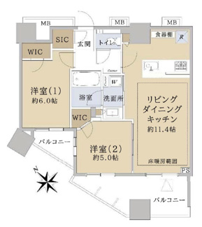 【間取り】 | シティタワー武蔵小山