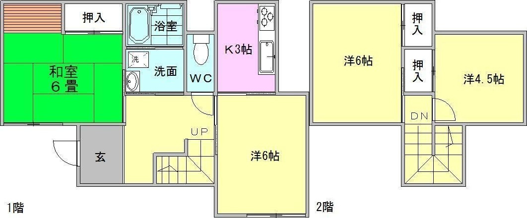 城島貸家IIの間取り