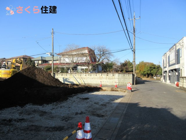 リーブルガーデン宇都宮岩曽町第3　2号棟の前面道路含む現地写真|令和8年3月完成予定◎