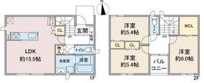 吉根貸戸建ＳＯＵＴＨ ＷＩＮＧの間取り