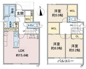 吉根貸戸建Ｃの間取り