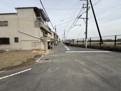 【前面道路含む現地写真】 | 【プレイワーク香ヶ丘町Ⅱ】新築建売・浅香山小・南西角地・4LDK・堺市堺区香ヶ丘町5丁 | 前面道路含む現地写真です