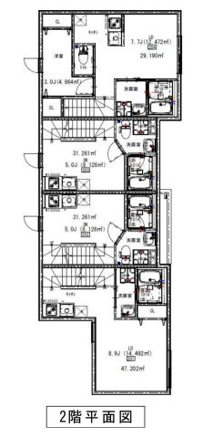東京都世田谷区新築1棟売りマンション【ソルナクレイシア学芸大前】の間取り