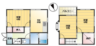 【間取り】 | さくらハイツ | 3SDK
