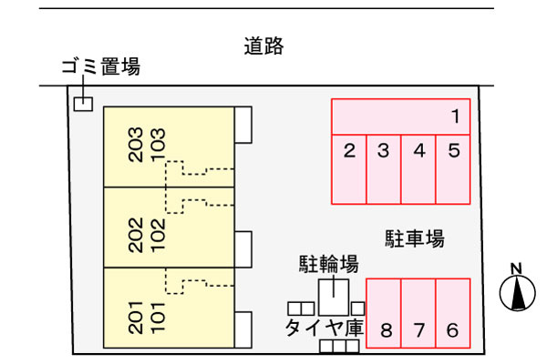 メゾン　フローラルの区画図