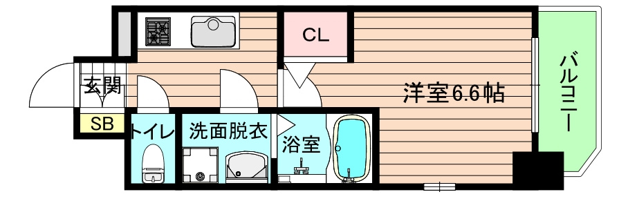 大阪市都島区東野田町１丁目の賃貸マンションの間取り