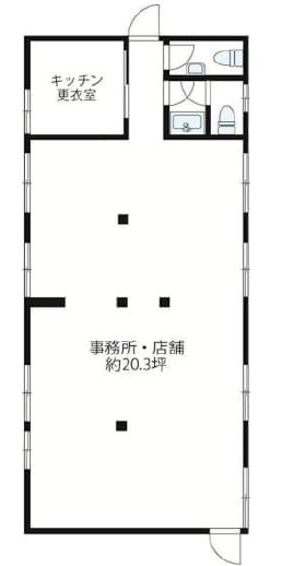 大津市松原町の事務所の間取り