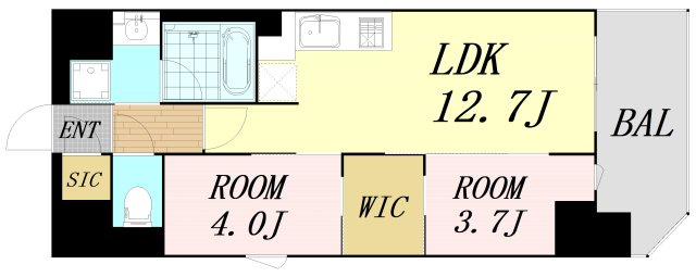 コンフォリア・リヴ博労町一丁目Q　仲介手数料無料の間取り