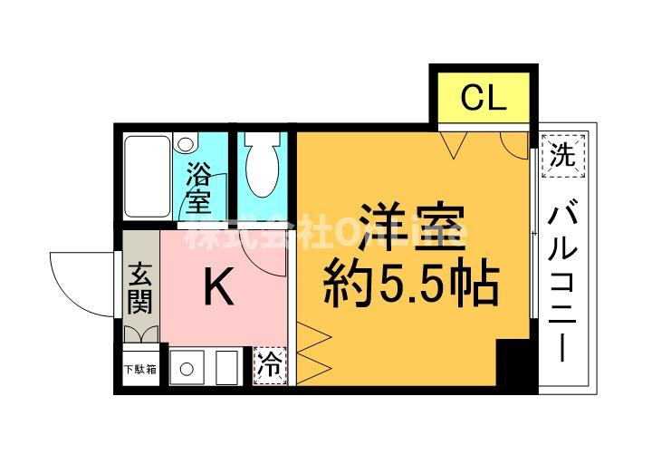 八尾市本町５丁目の賃貸マンションの間取り
