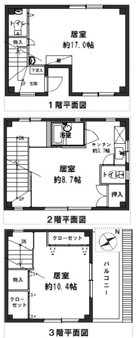 杉並区下高井戸１丁目のホテルの間取り