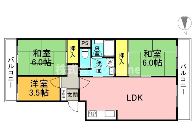 【間取り】 | コープ野村恩智B棟