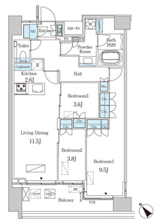 【間取り】 | レガシス中目黒