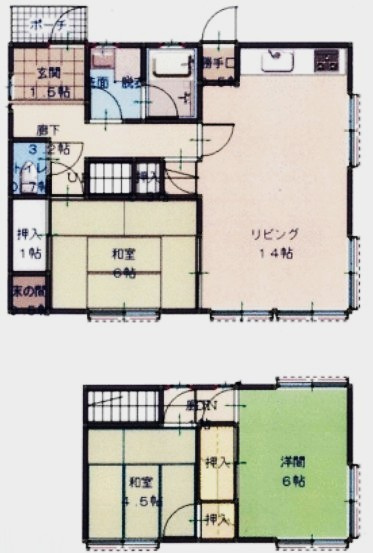 坂出市府中町　リフォーム戸建の間取り