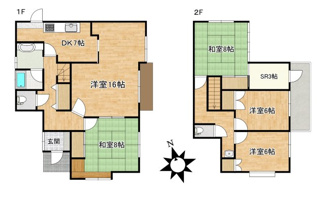 【間取り】 | 石岡市南台1丁目土地建物
