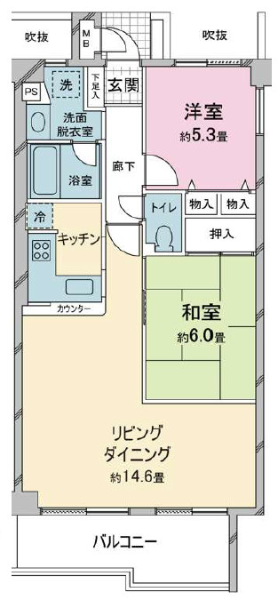 ルネ芦屋親王塚の間取り