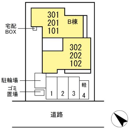 D-Residence光丘町B棟の区画図