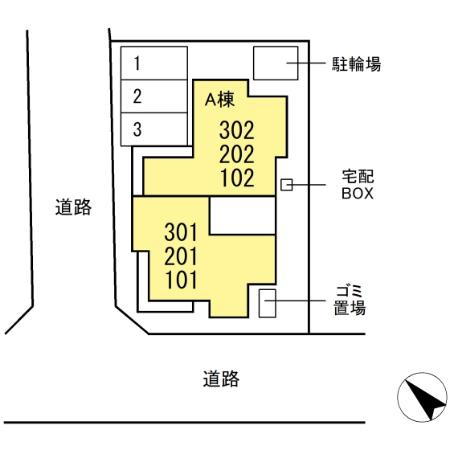 D-Residence光丘町A棟 A棟の区画図