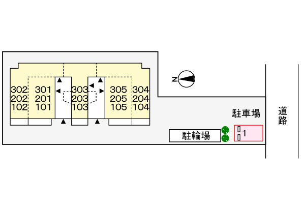 ＪＡＤＡ　Ｈｏｕｓｅ桜井の区画図|駐車場