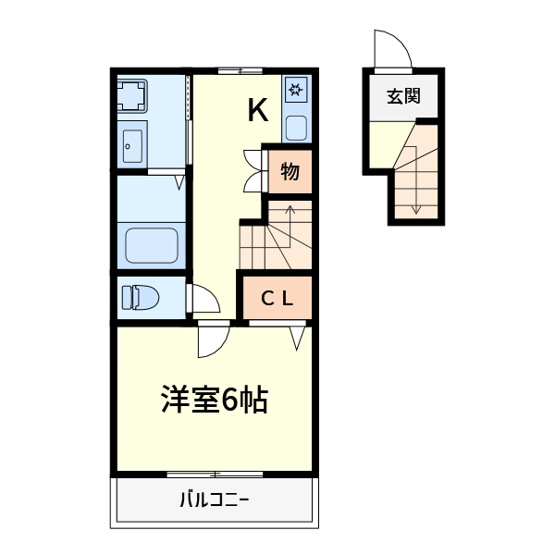 【間取り】 | リーフジャルダン富田駅前