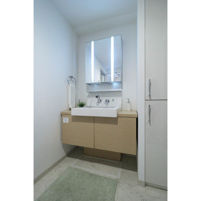 BRAVI南堀江の洗面所|忙しい朝には欠かせない洗面所です