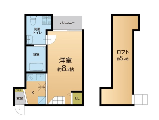 スカーレット内浜の間取り