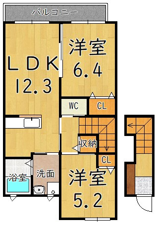 シャーメゾン秋山Ｂの間取り