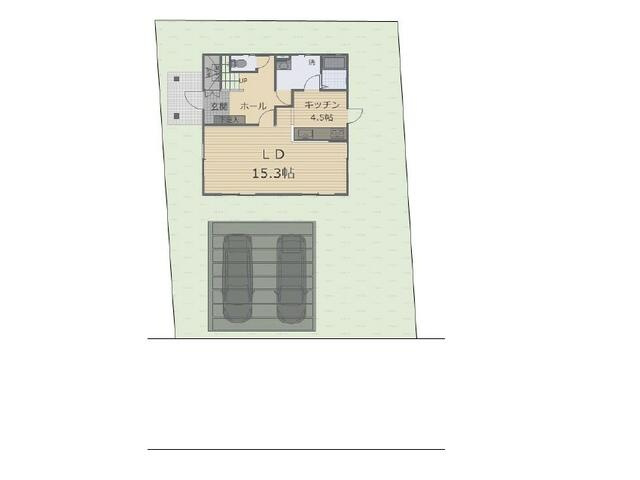 宇都宮市立伏町　3ＬＤＫ　中古住宅の区画図