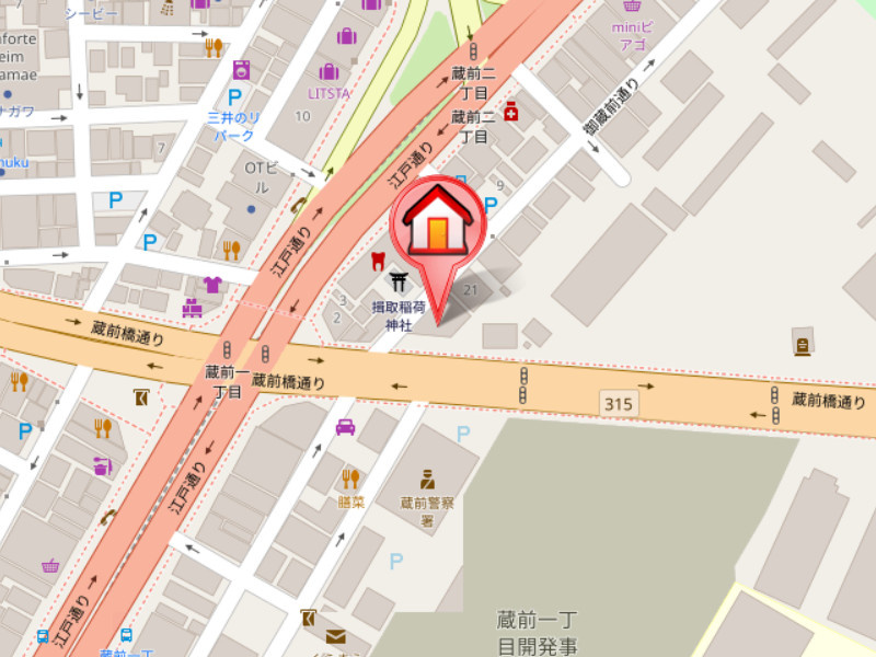 アムフラット蔵前ステーションフロントの地図