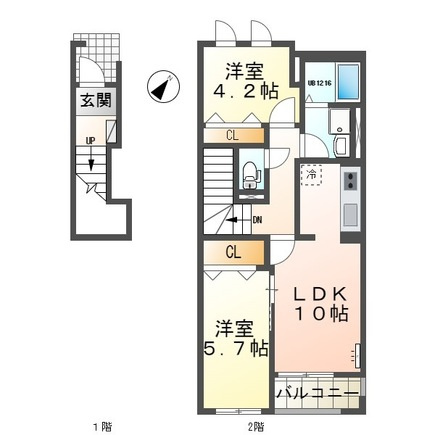 エバーガーデン鳴尾の間取り