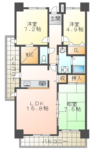 井吹西シティコート　の間取り|井吹西シティコート