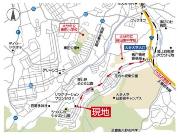 タマタウン美し野　1号地のその他|現地案内図です。