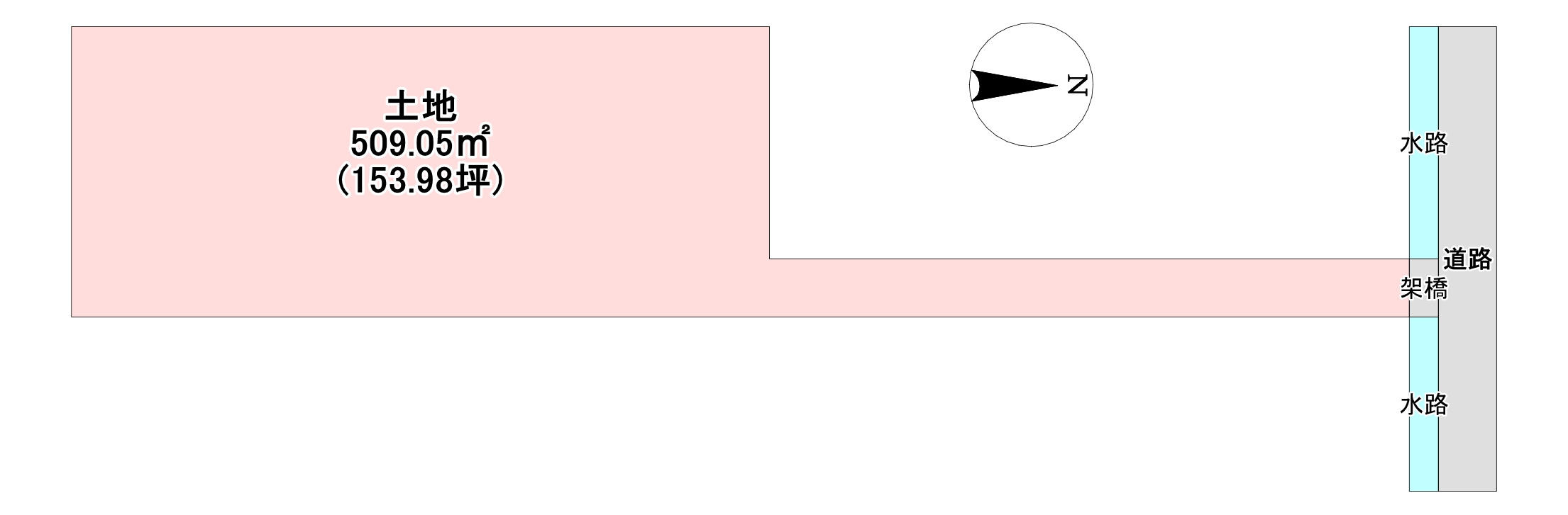 下泉町1丁目　中古物件の土地図